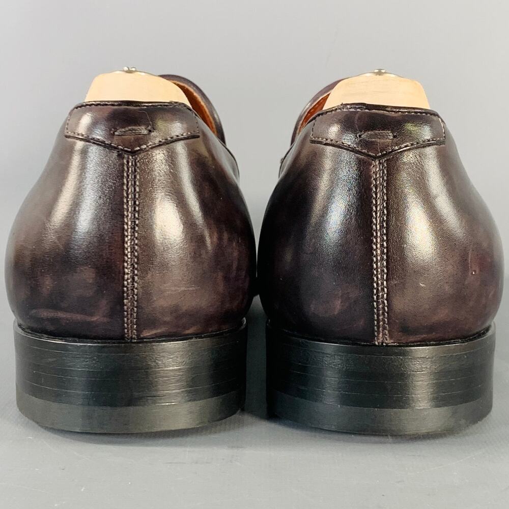 MAGNANNI Size 11 Black Leather Tassels Slip On Loafers - Picture 3 of 9